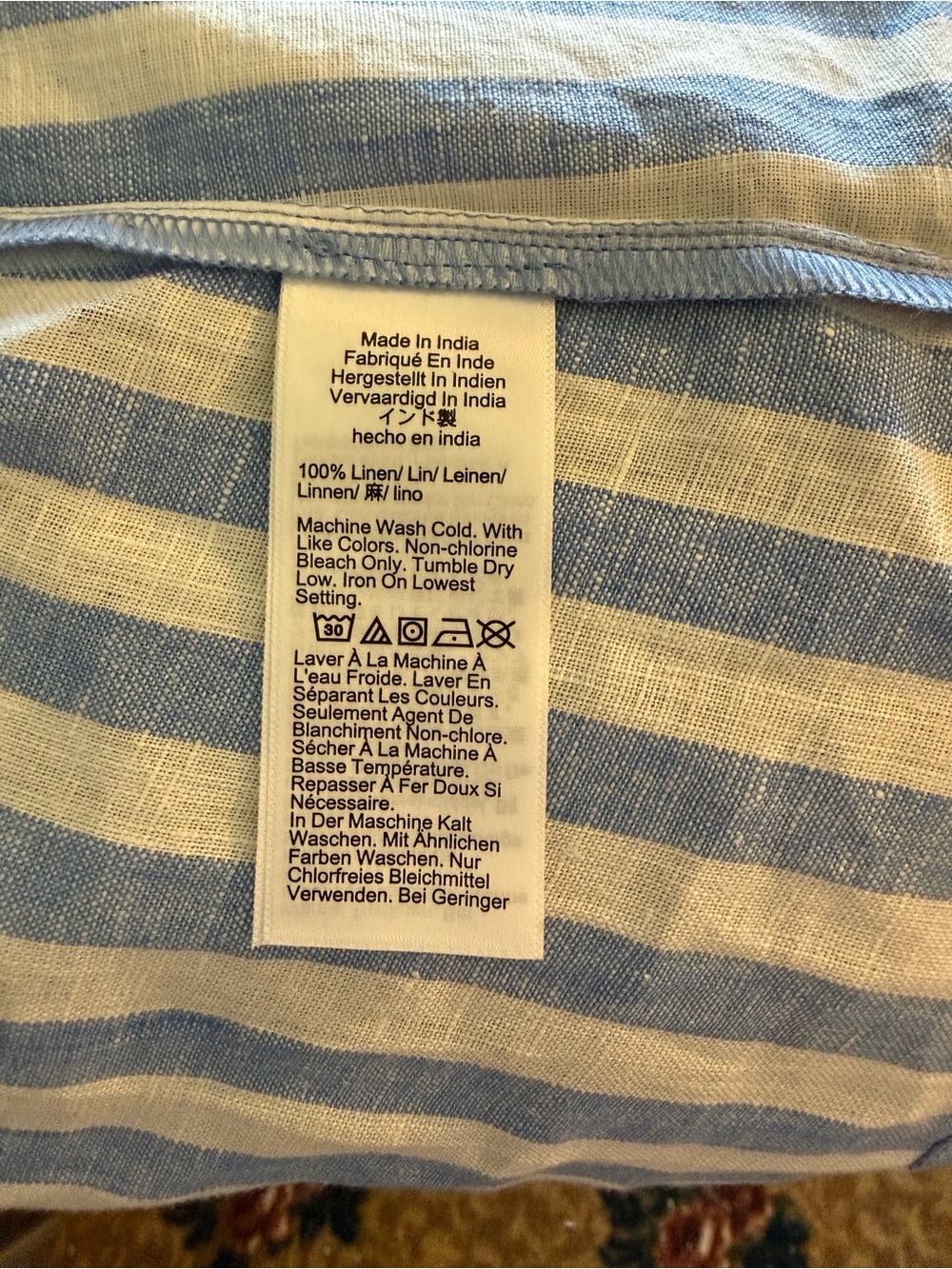 J. Crew Maxine Button-Back Top In Striped Linen - Picture 5 of 5